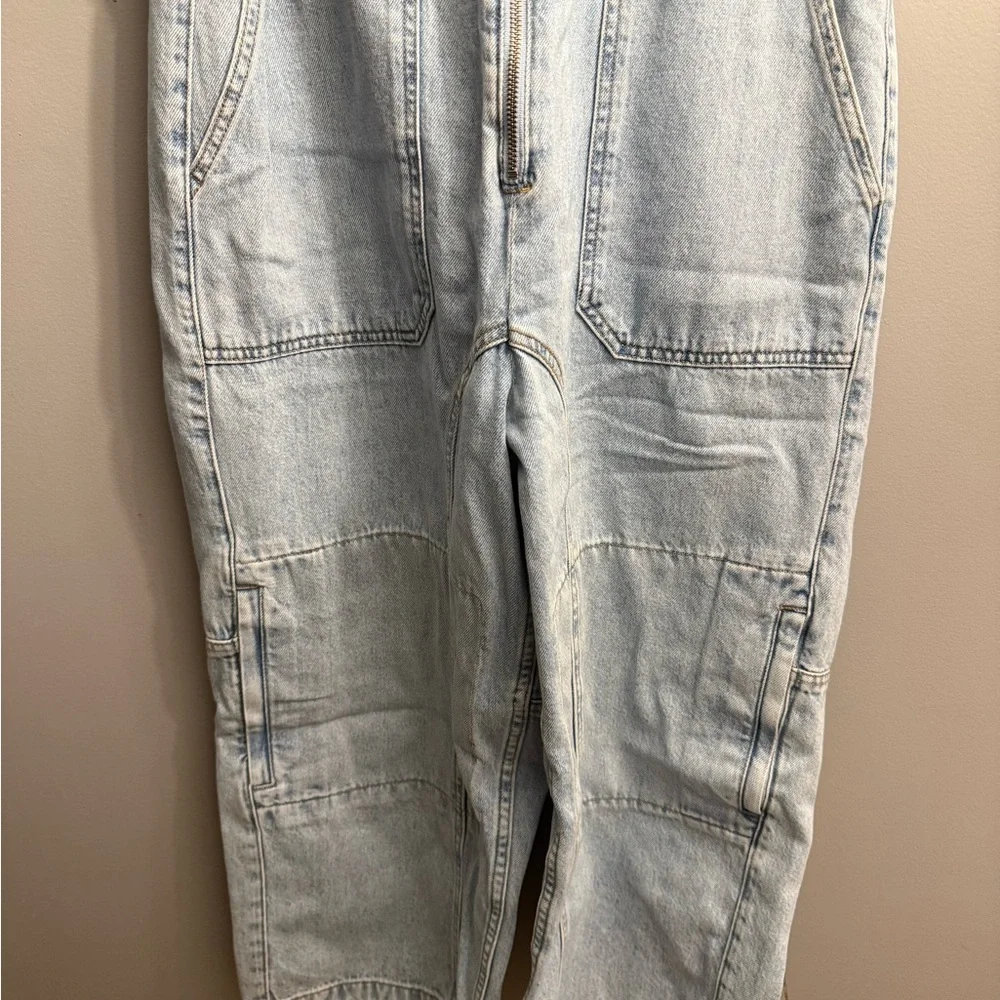 We The Free On the Run Coverall Light Blue Denim Size Small - Picture 7 of 11